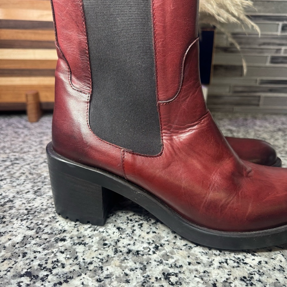 Emanuele Crasto | Women's Italian Leather Heeled Chelsea Boots Size EU 39 US 8.5 - Picture 4 of 15